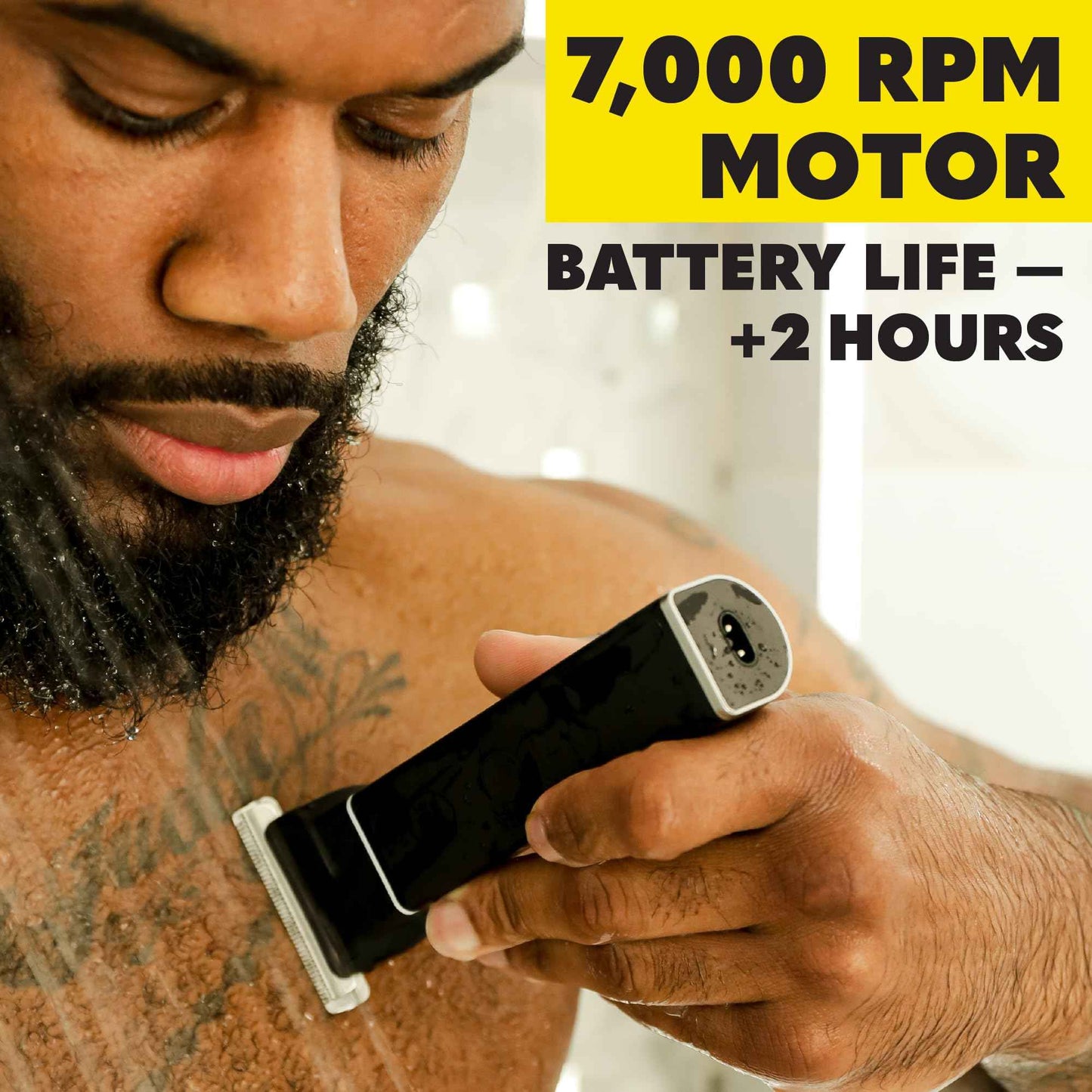 The Beard Club Manscape Body Hair Trimmer for Men, Pubic Hair Trimmer for Men & Ball Trimmer - Mens Body Shaver, Ceramic Blade Ball Shaver - Rechargeable, Electric, Waterproof Wet or Dry Clippers