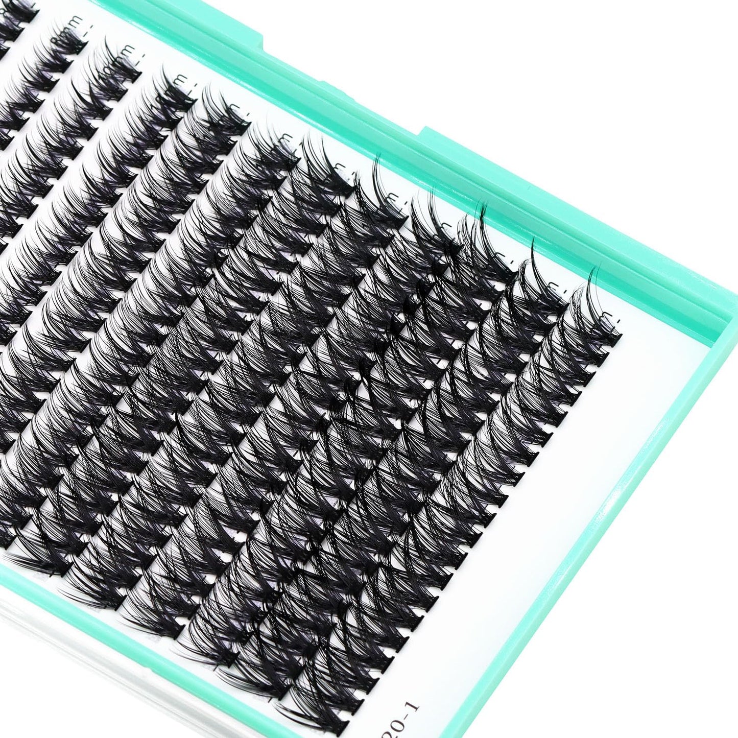 Bodermincer Black/Colored Cluster Lashes 240pcs 20D/40D DIY Eyelash Extension D Curl Long Individual Lashes Mixed Tray Faux Mink Lash Clusters Extensions 8-22mm (50D-14MM)