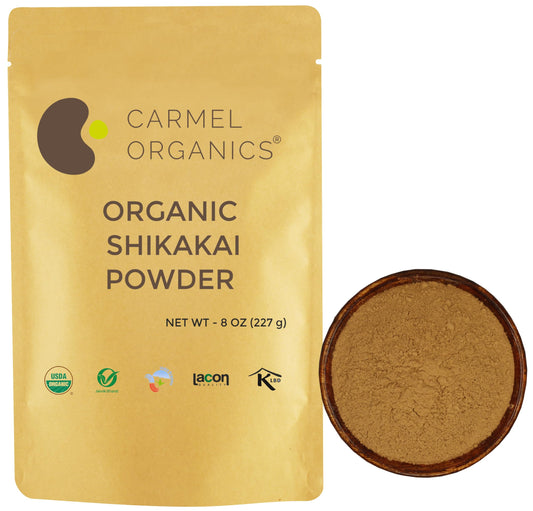 CARMEL ORGANICS Shikakai Powder 8 Ounce or 227 Grams | Natural Hair Care Cleansing & Conditioning | No Added Preservatives | Acacia concinna Powder