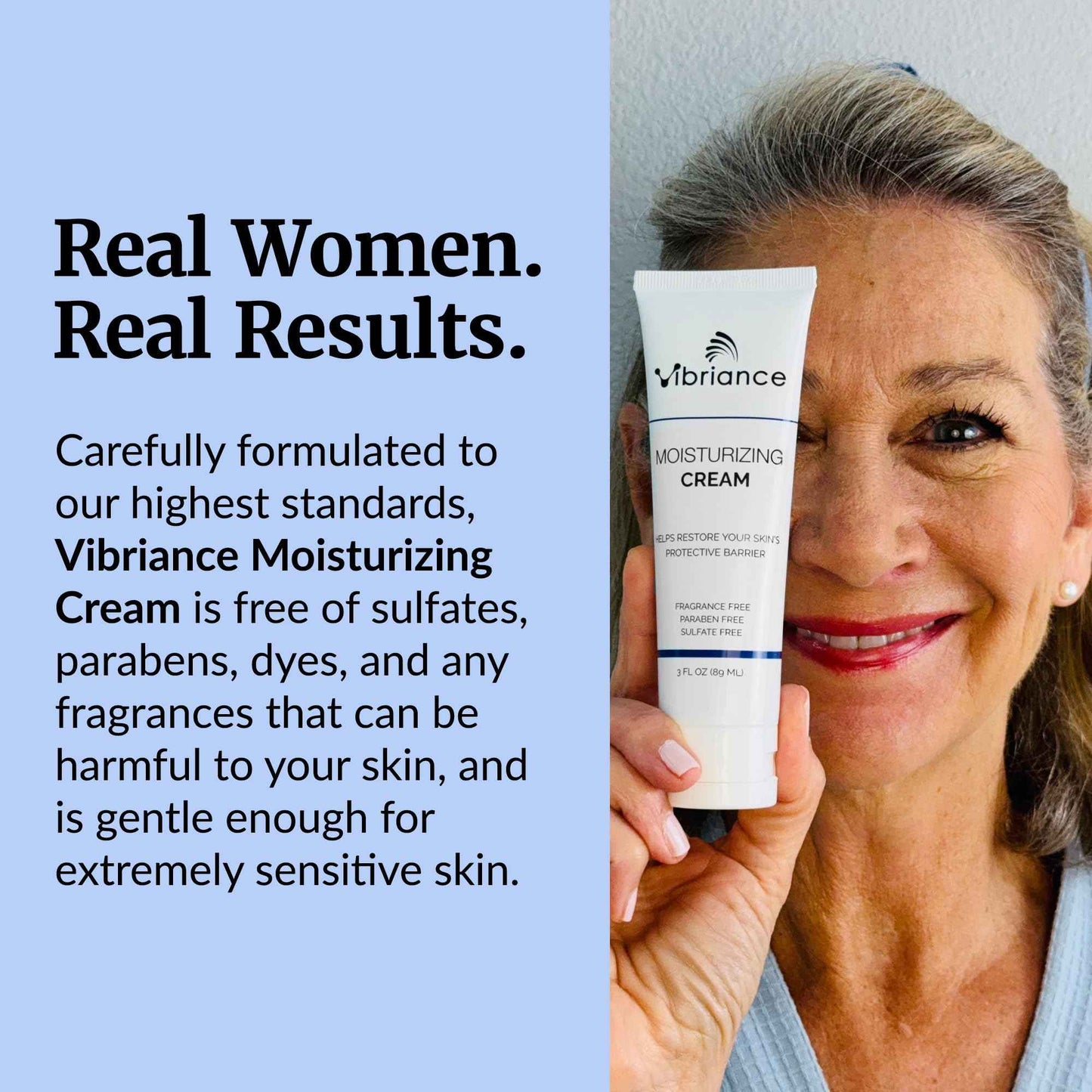 Vibriance Moisturizing Cream | Anti Aging Moisturizer for Face with Squalane, Niacinamide | Moisturizer for Aging Skin | Day/Night Face Cream for Older Women 60 Plus