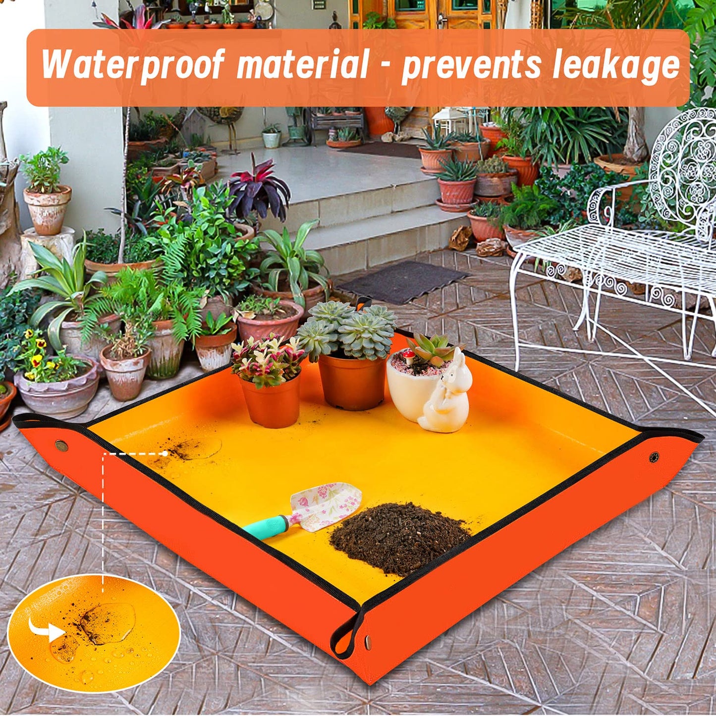 Onlysuki 3PCS 26.8" x 26.8" Repotting Mats for Indoor Plant Transplant Control Mess Best Gardening Gift for Plant Lovers