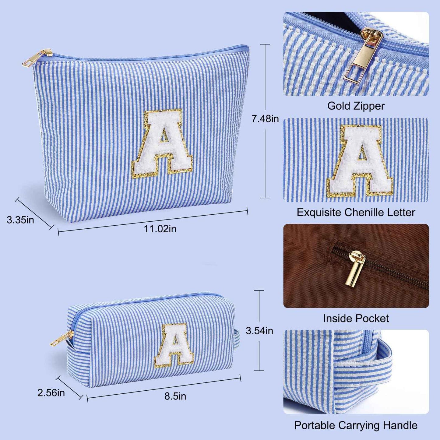 YOOLIFE Makeup Bag & Initial Crossbody Bag Belt Bag