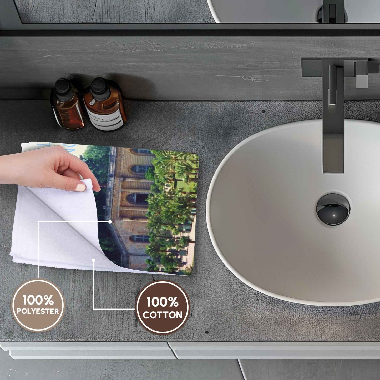 3D Rose Versailles Garden TWL_28353_1 Towel, 15" x 22"