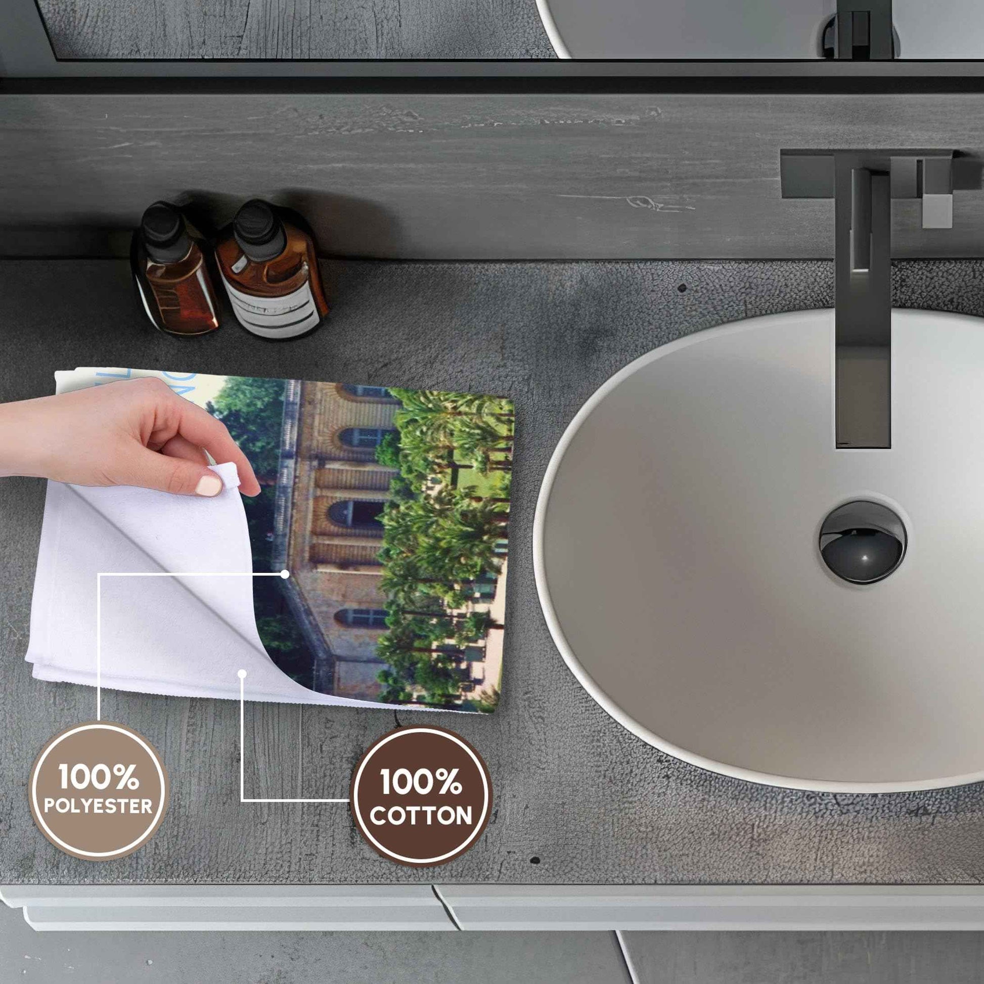 3D Rose Versailles Garden TWL_28353_1 Towel, 15" x 22"