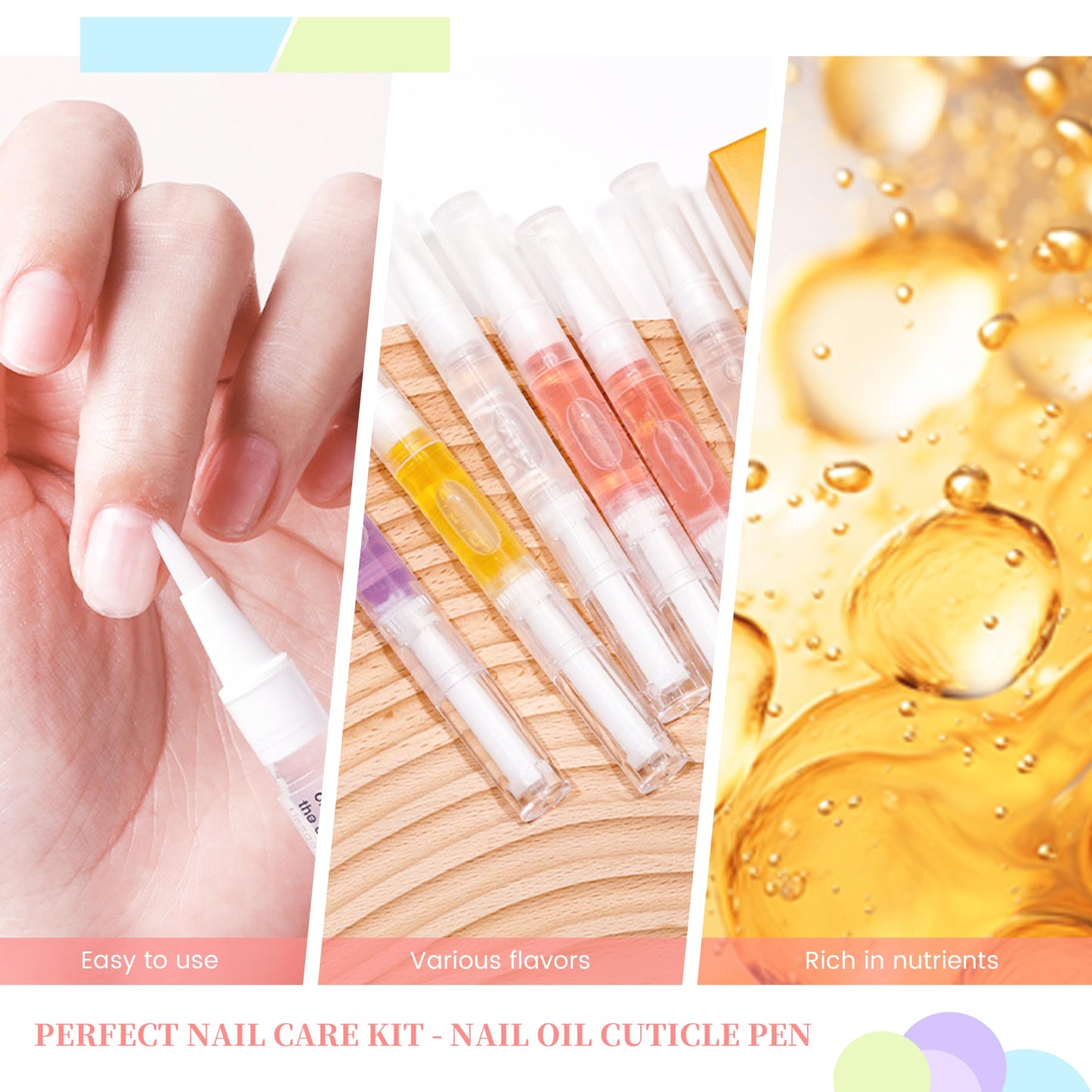 SULLMAR Nail Oil Cuticles Pens Nail Care Kit 8 Smell Cuticle Pen Nail Nutrition Oil Pen Nail Art Professional Manicure Set for Nails Nail Softener Nourish Skin Nail Oil Pens (8pcs)