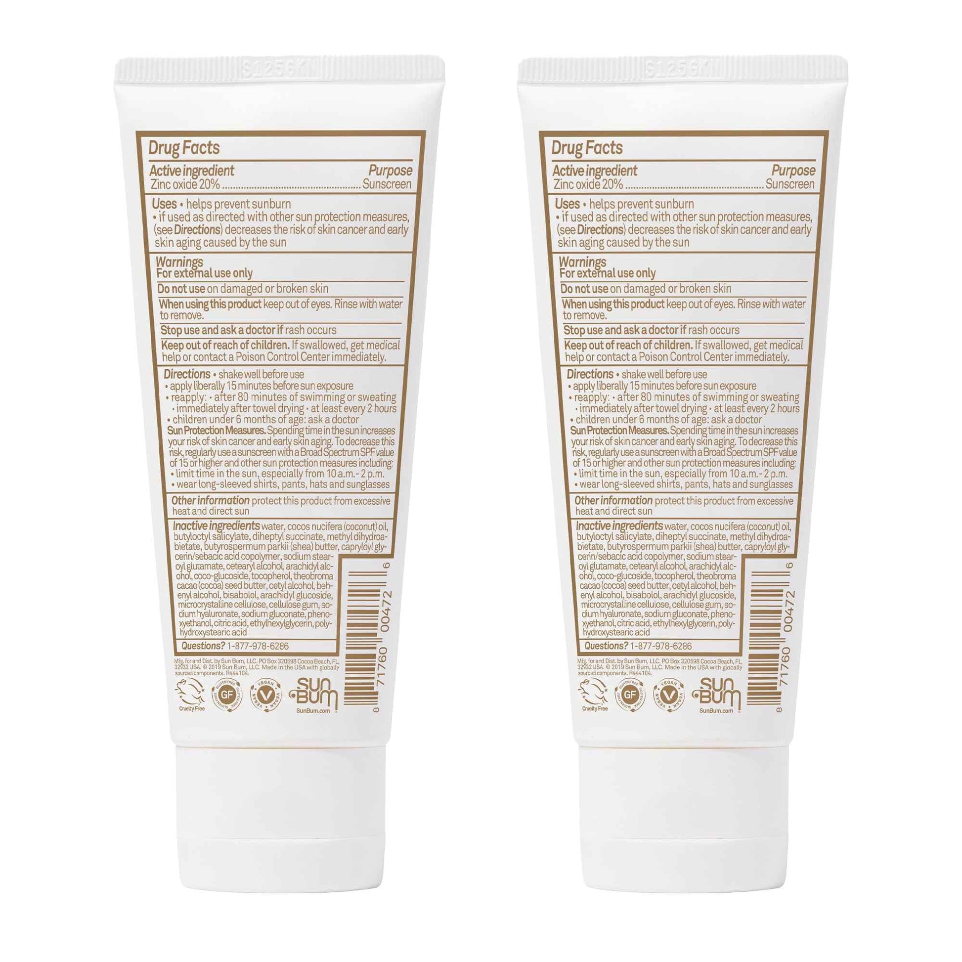 Sun Bum Mineral Spf 50 Sunscreen Lotion Vegan and Hawaii 104 Act Compliant (Octinoxate & Oxybenzone Free) Broad Spectrum Natural Sunscreen With UVA/UVB Protection 2 Pack