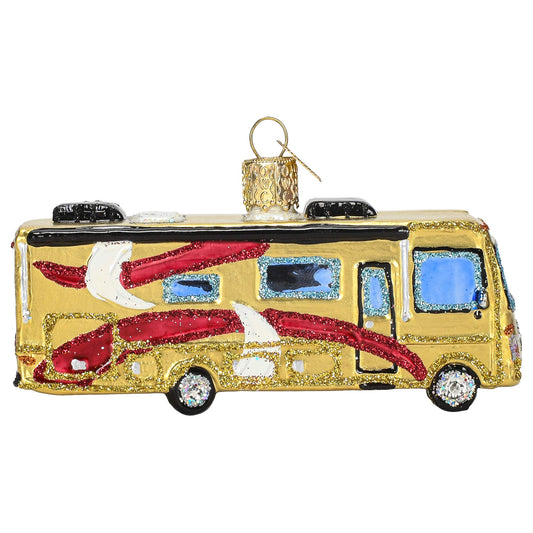 Old World Christmas Ornaments Class A Motorhome Glass Blown Ornaments for Christmas Tree