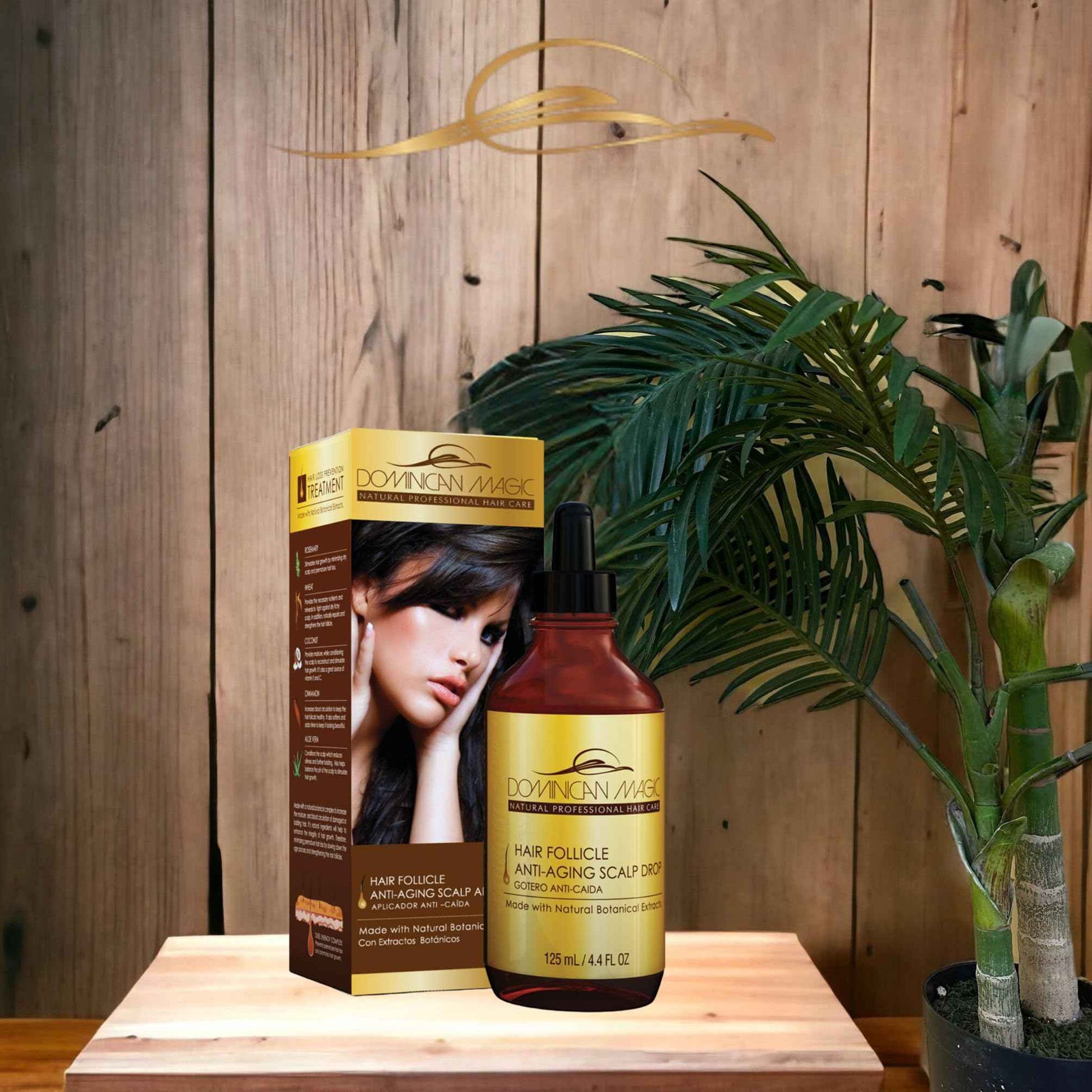 Dominican Magic Hair Follicle Anti Ageing Scalp Drops 4.4oz Boxed (2 Pack)