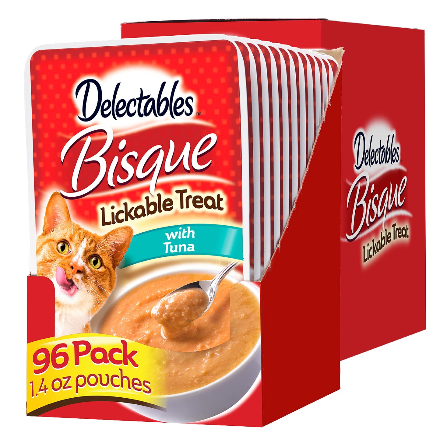 Hartz Delectables Bisque Lickable Wet Cat Treats, Multiple Flavors Box of 8, Pack of 1, Each box has 12 count. Total 96 count