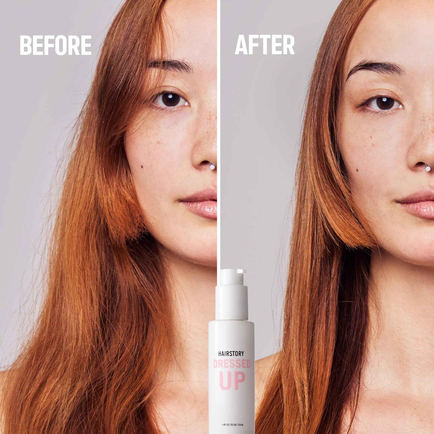 Hairstory Dressed Up - Heat Protectant Hair Care Lotion | Leave-in Thermal Protection for Blow Dryer, Curling & Flat Iron | Split Ends and Frizziness Protector | Styling Cream to Maintain Volume, 4oz