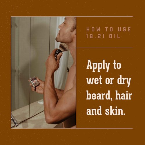 18.21 Man Made Man Spiced Vanilla Beard Oil & Beard Balm - Set Bundle, All Hair & Skin Types for Men, Strengthens and Moisturizes in a Manly Aroma