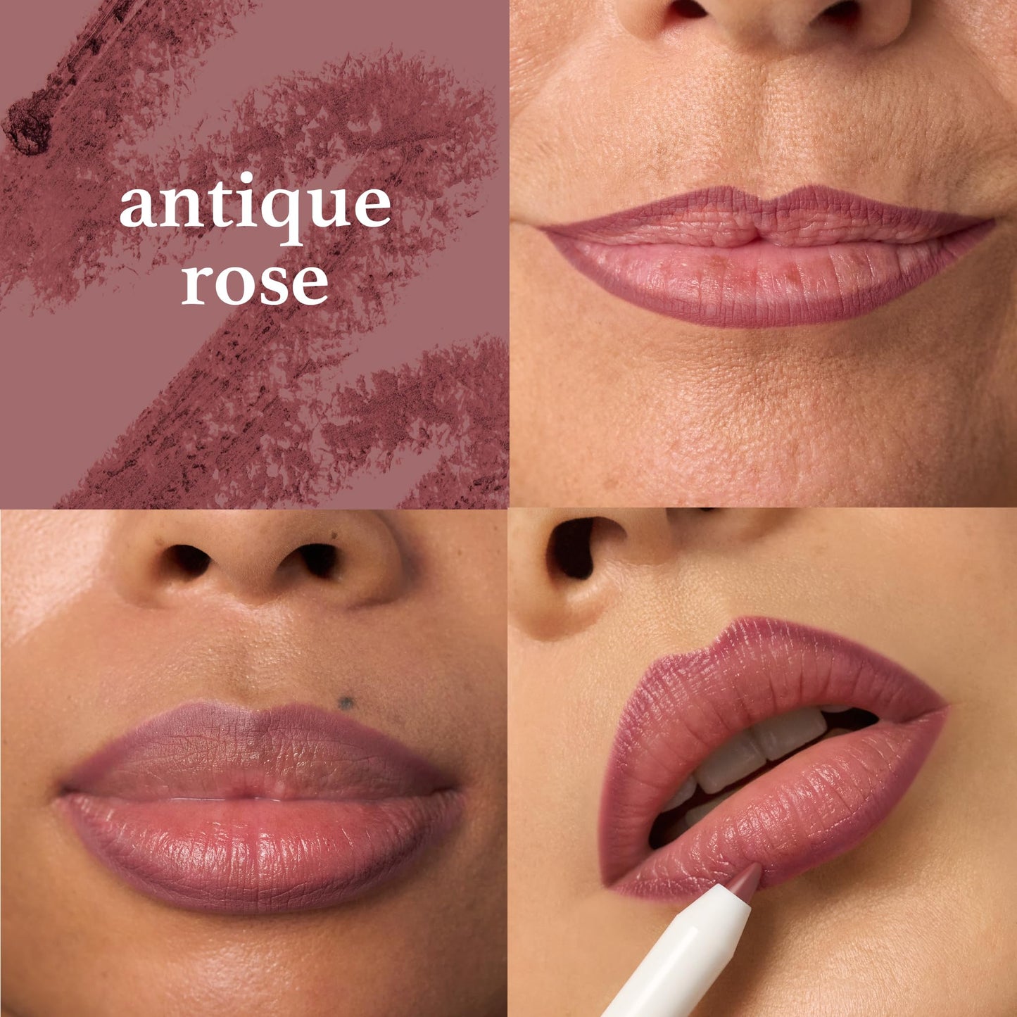 Julep With a Trace Retractable Creamy Long-Lasting Lip Liner, Antique Rose