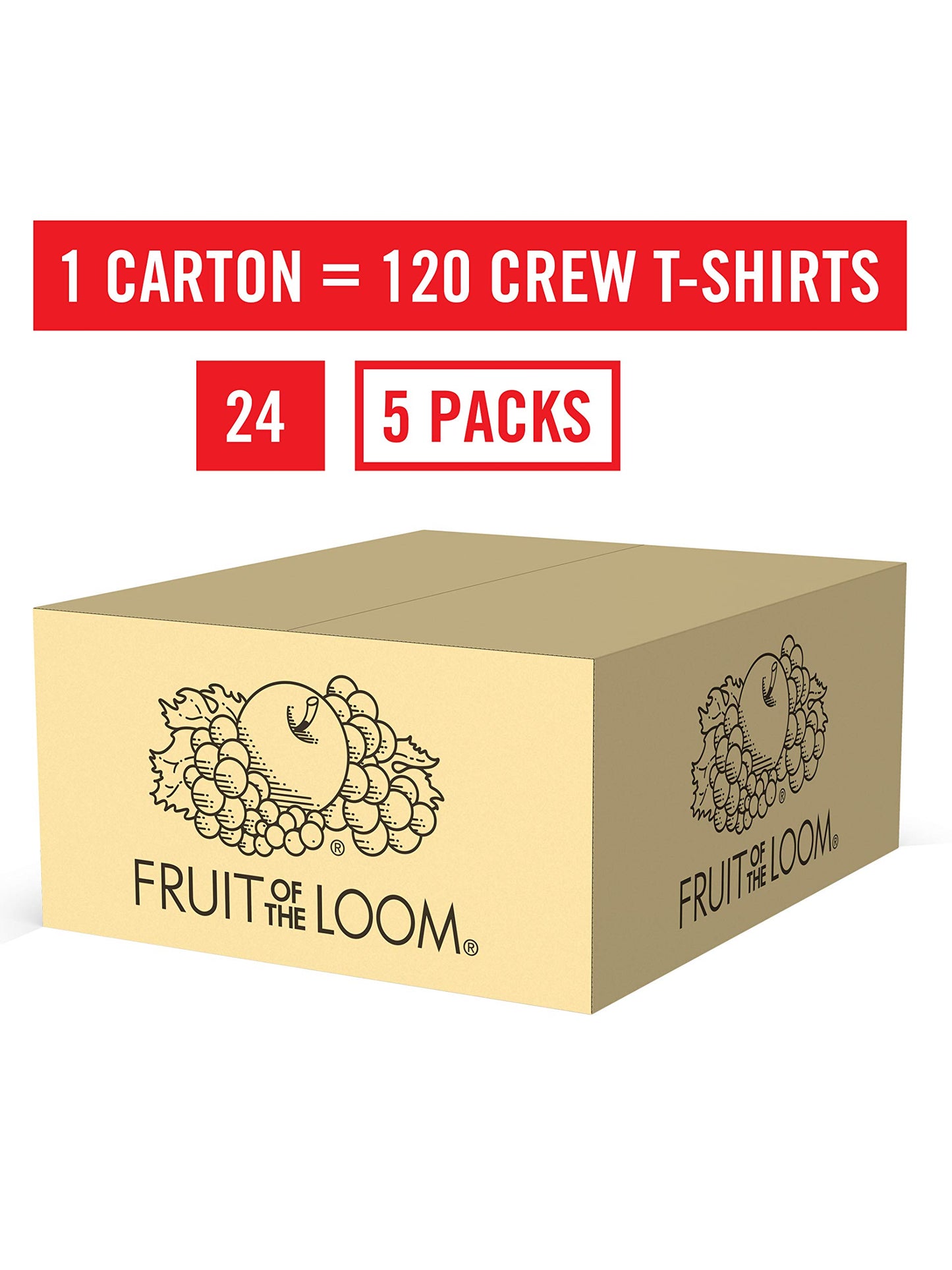 Fruit of the Loom Cotton T Shirt, Boys-120 Pack-White, Small