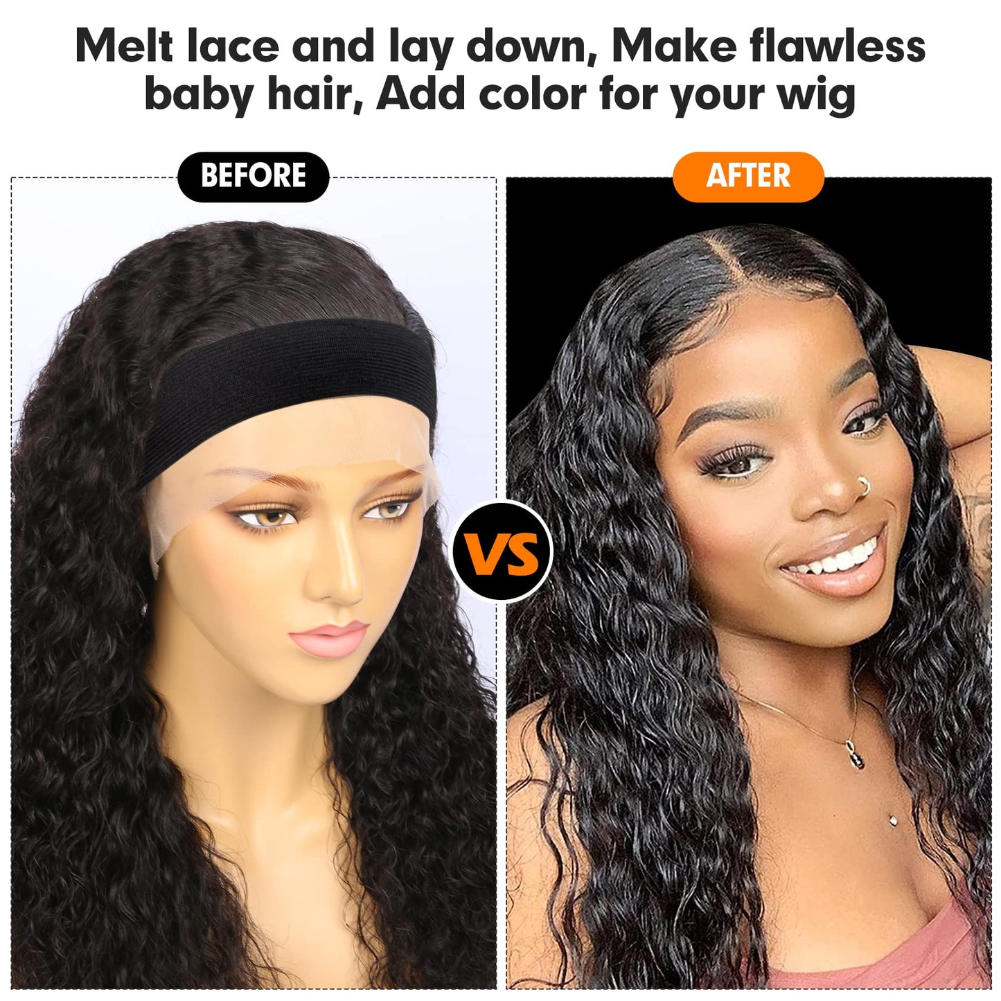 BEPARTNER Lace Melting Elastic Band for Wig: Wigs Bands for Lace Frontal Melt - Edge Wrap to Lay Edges | Lace Front Melt Laying Strap