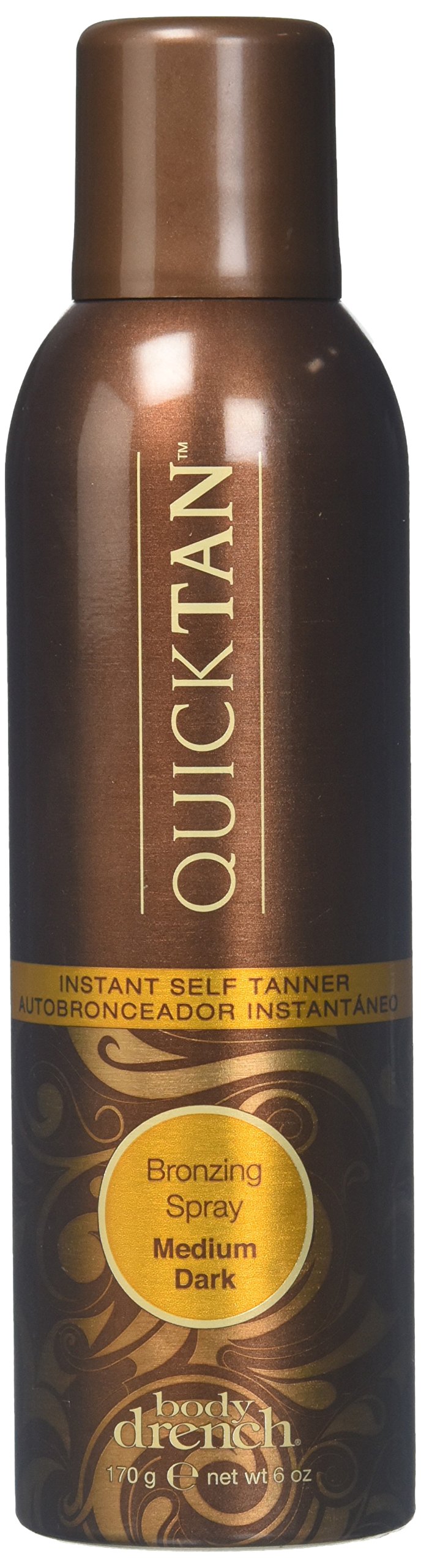 Body Drench QuickTan Bronzing Spray Instant Self Tanner, Medium/Dark, 6 Fl Oz (Pack of 3)