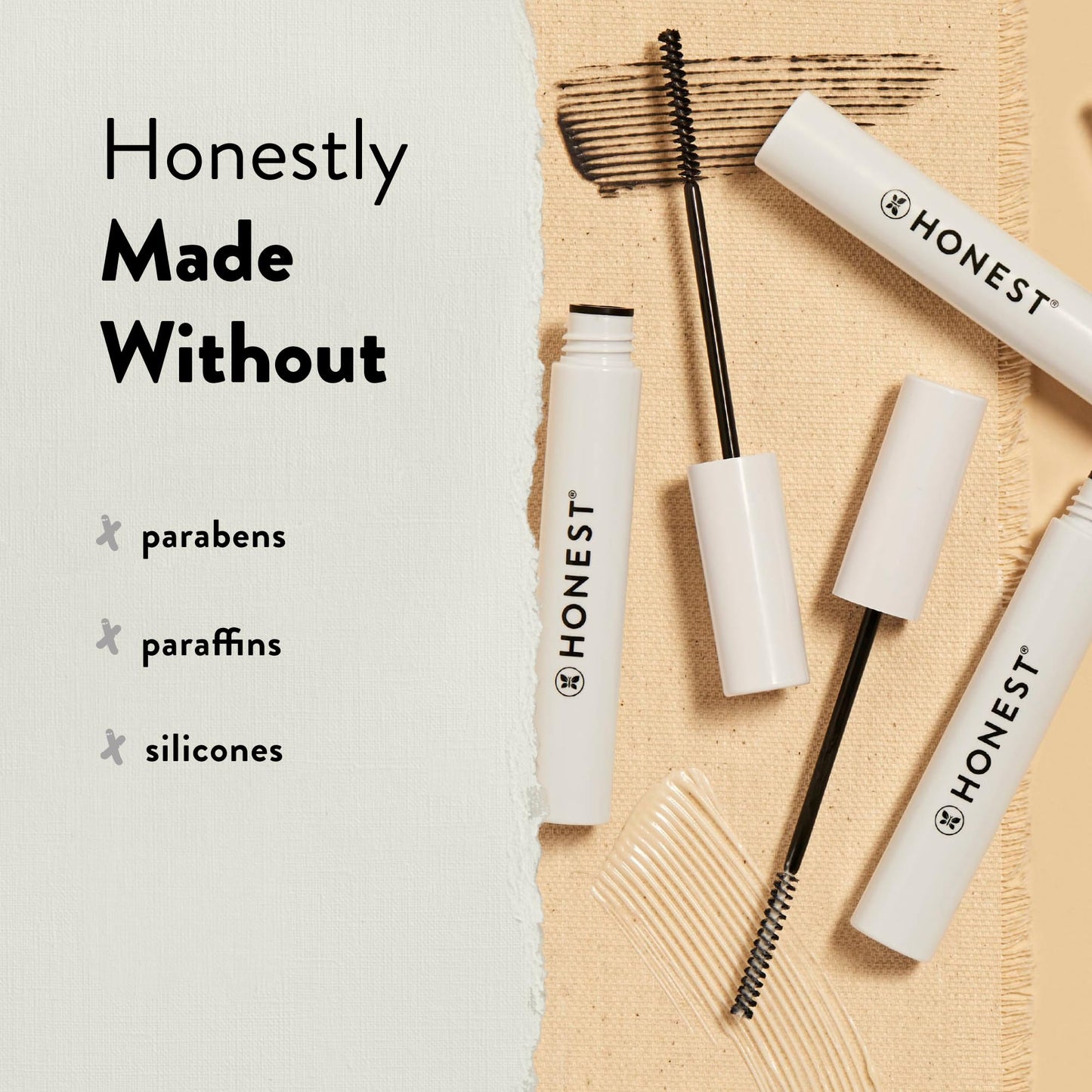 Honest Beauty Honestly Healthy Serum-Infused Lash Tint | Enhances + Conditions Lashes | Castor Oil, Red Clover Extract, Jojoba Esters | EWG Verified + Cruelty Free | Black, 0.27 fl oz