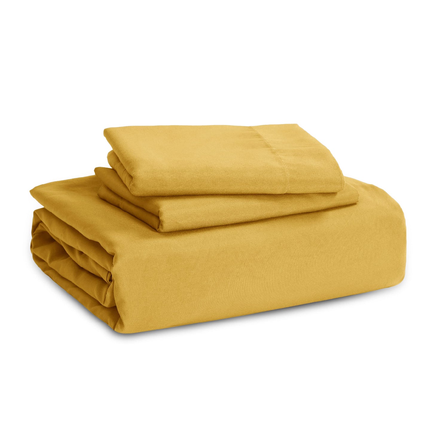 Bedsure Mustard Yellow Twin Duvet Cover Set - Soft Prewashed Duvet Cover Twin Size, 2 Pieces, 1 Duvet Cover 68x90 Inches with Zipper Closure and 1 Pillow Sham, Comforter Not Included