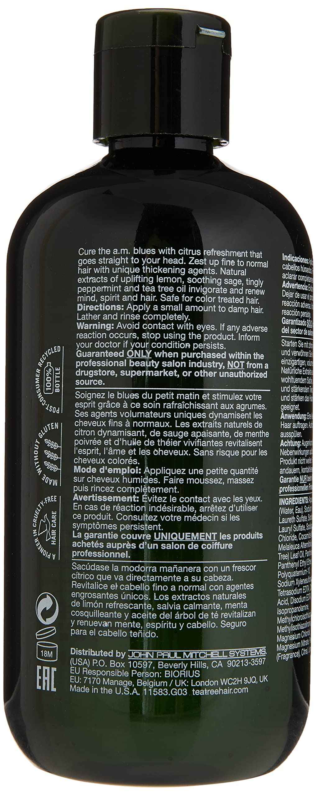 Tea Tree Lemon Sage Thickening Shampoo and Conditioner Set, Builds Body + Boosts Volume, For Fine Hair, 10.14 fl. oz., Set