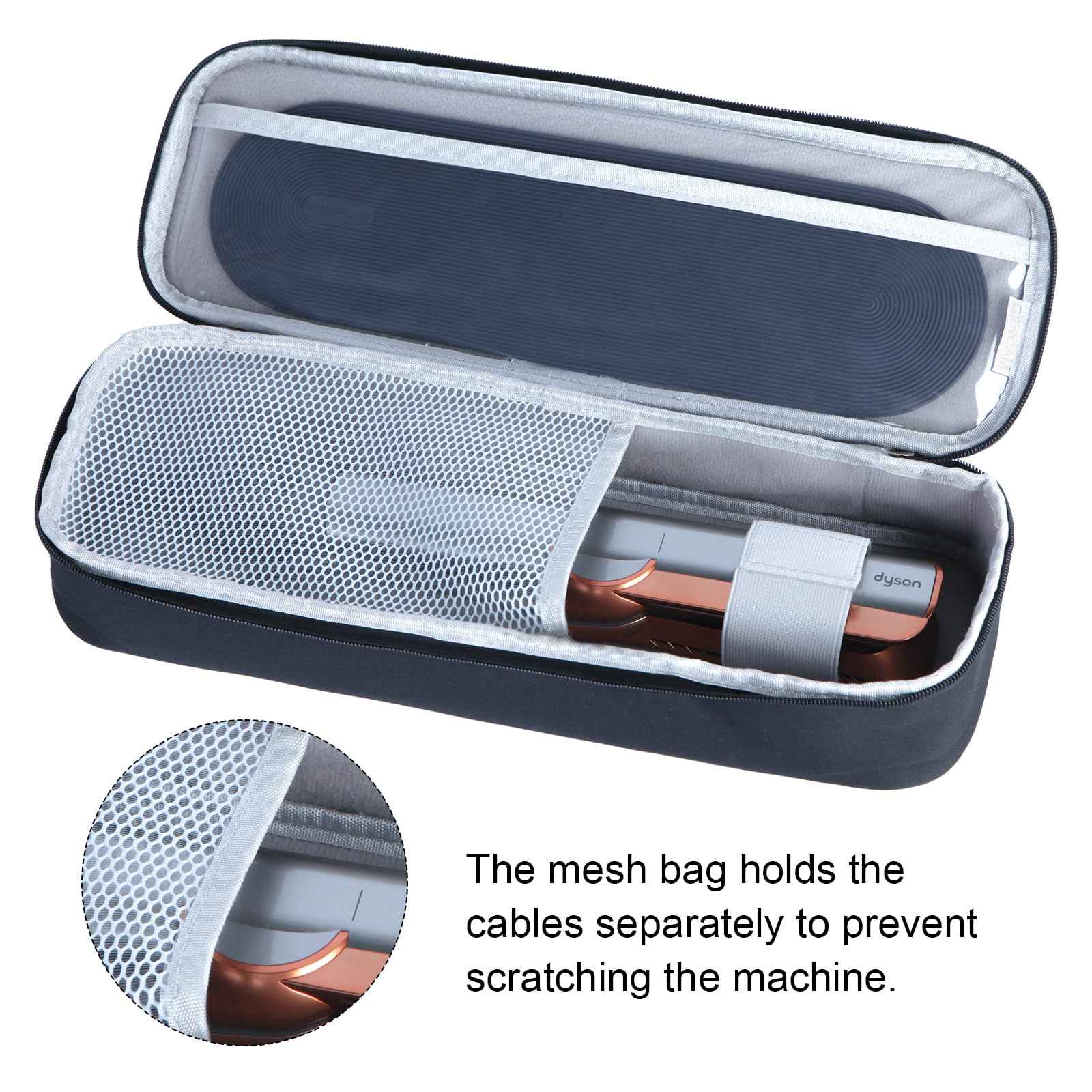 GENCAM Carrying Case Compatible with Dyson Airstrait Straightener, Travel Case for Airstraight, Portable Storage Case for Airstrait/Corrale Hair Straightener (Black)