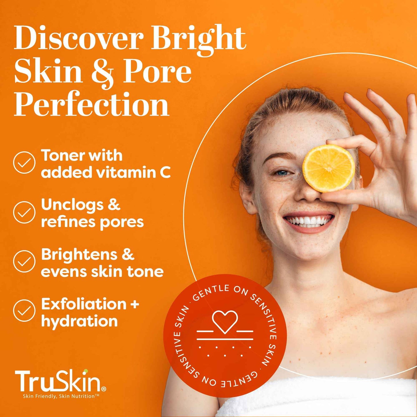 TruSkin Vitamin C Serum & Liquid Exfoliant Duo – Vitamin C Face Serum 1oz & AHA, BHA, PHA Liquid Exfoliant 4.2oz for Brighter, Smoother Skin