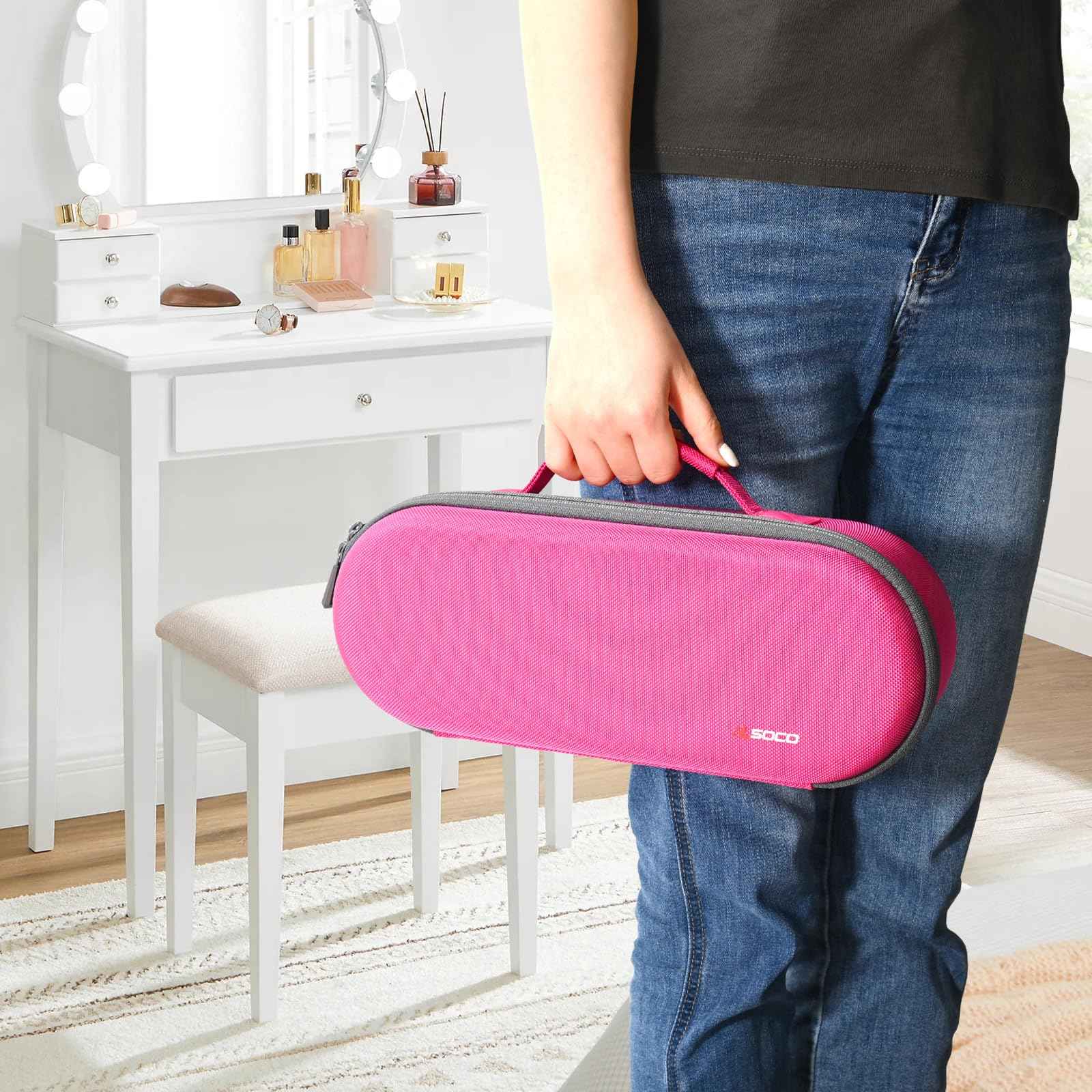 RLSOCO Travel Case for Dyson Supersonic/Supersonic Nural Hair Dryer & Dyson Airwrap, Storage Hair Dryer/Airwrap Only for easy travelling - Pink