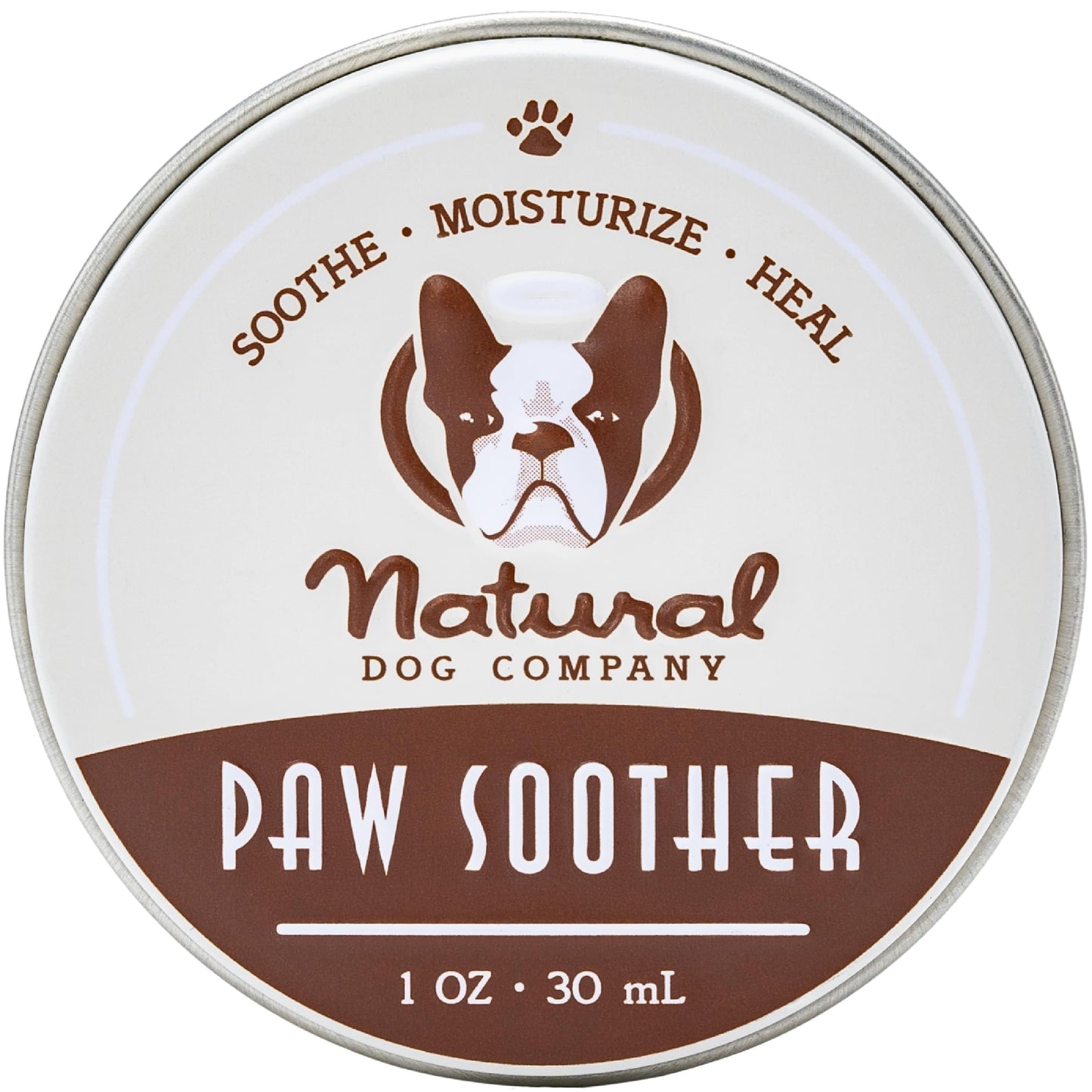 Natural Dog Company Paw Soother Balm, 1 oz. Tin, Dog Paw Cream and Lotion, Moisturizes & Soothes Irritated Paws & Elbows, Protects from Cracks & Wounds