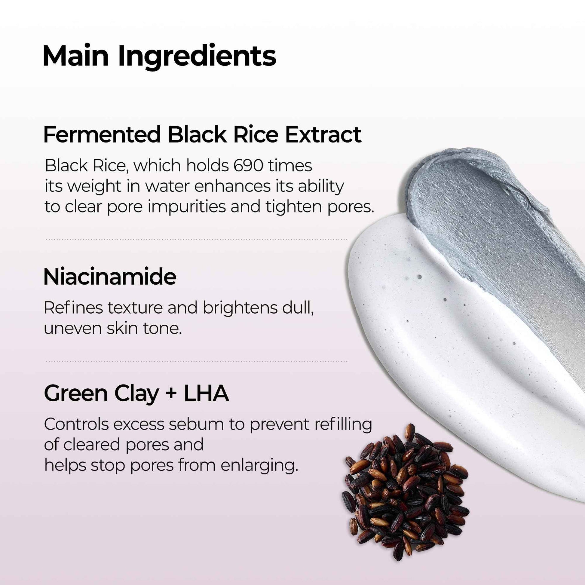 Dr.Melaxin Peel Shot Black Rice Mochi Whip Cleanser 100ml formulated for blackheads, clogged pores, excess sebum, and dull skin