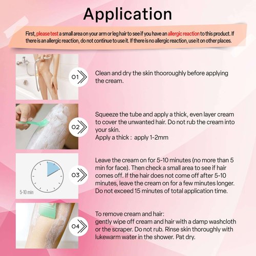 Evervines Hair Removal Cream for Women: Intimate Area Bikini Line Depilatory for Face Legs Underarms - Gentle Formula for Home Travel Use with An Scraper (4.2oz)