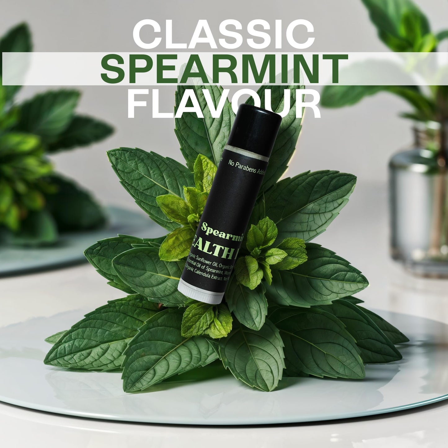 Stealth Balms Organic Mint Lip Balm - SPF 15 Sun Protection - Moisturizing Lip Balm - Includes Spearmint, Peppermint, and Eucalyptus Mint Lip Balms - Chapstick to Soothe & Smooth Chapped Lips