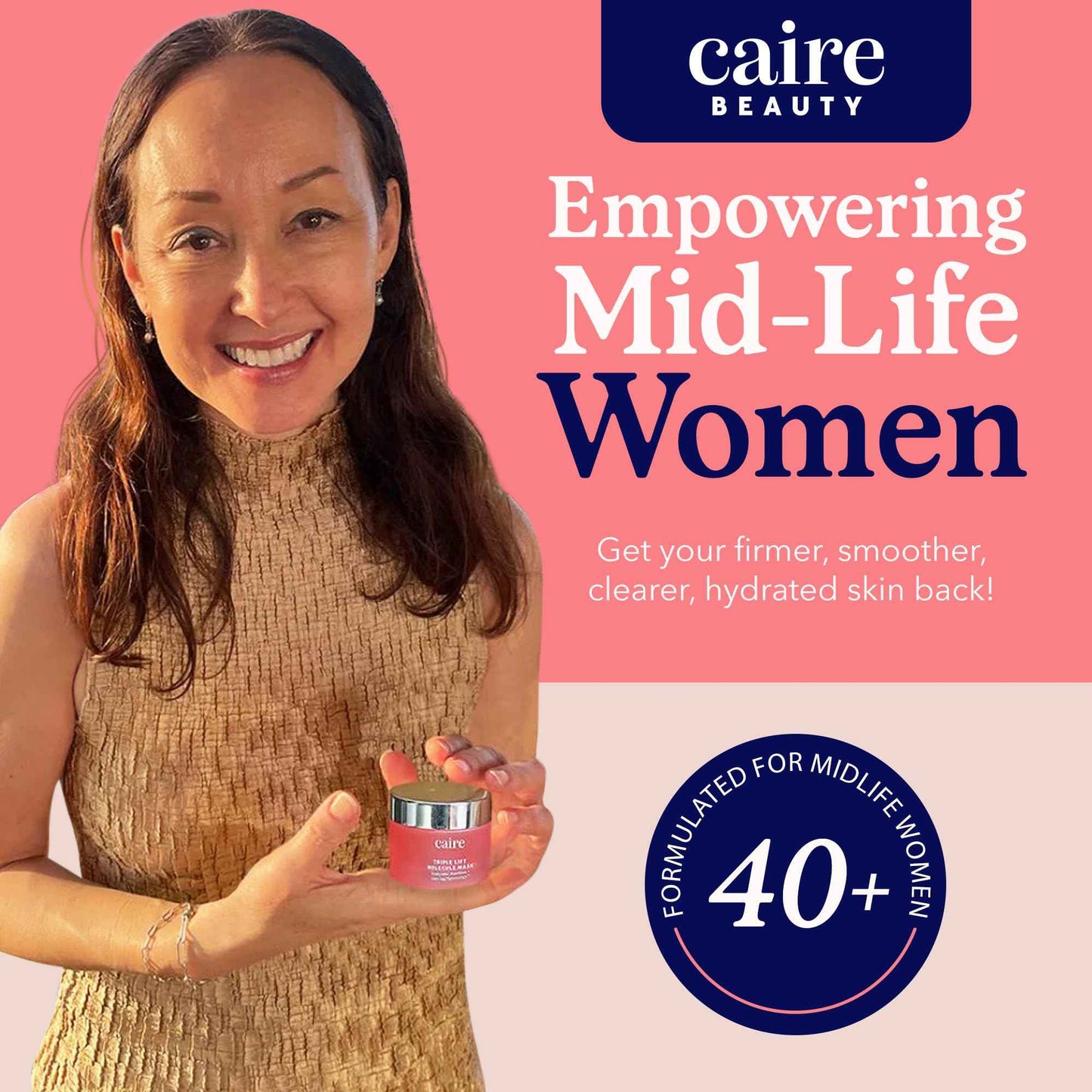 Caire Beauty Anti Aging Hyaluronic Acid Gel Cream Face Lift Molecule Mask, Skin Lift Gel Moisturizer For Face, Neck and Chest -15ml