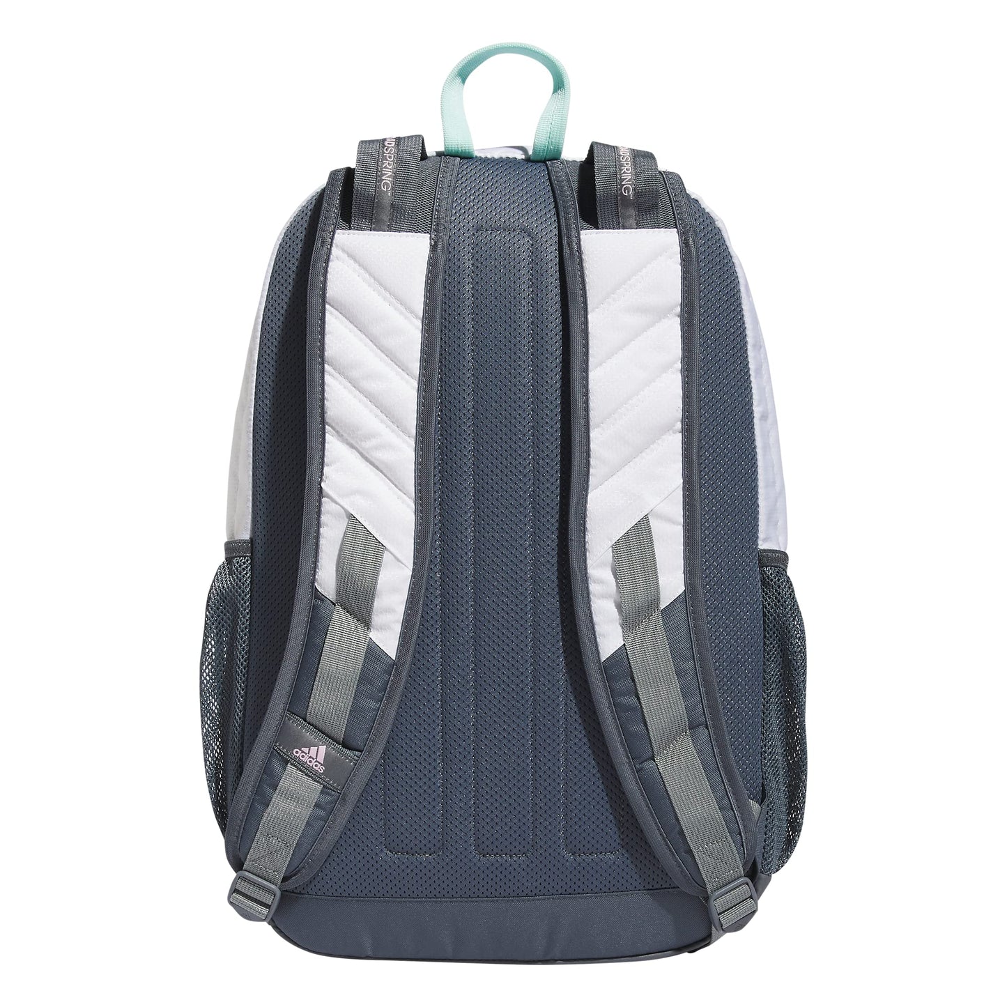 adidas Prime 6 Backpack, White/Orchid Fusion Purple/Semi Flash Aqua Blue, One Size