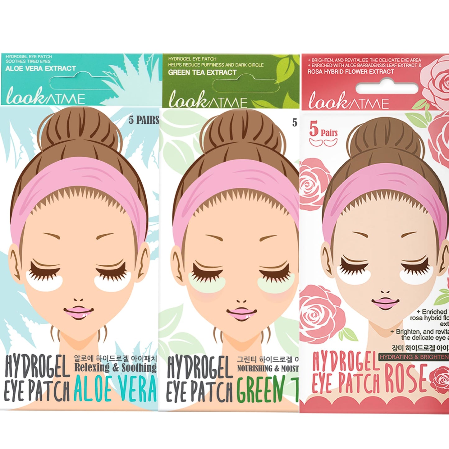 Under Eye Patches for Dark Circles and Puffiness - Korean Skin Care Caffeine Collagen Eye Patches for Puffy Eyes -Hydrogel Eye Patch - Under Eye Mask - Aloe Vera Rose Green Tea Gel Eye Pads - 75 Pairs