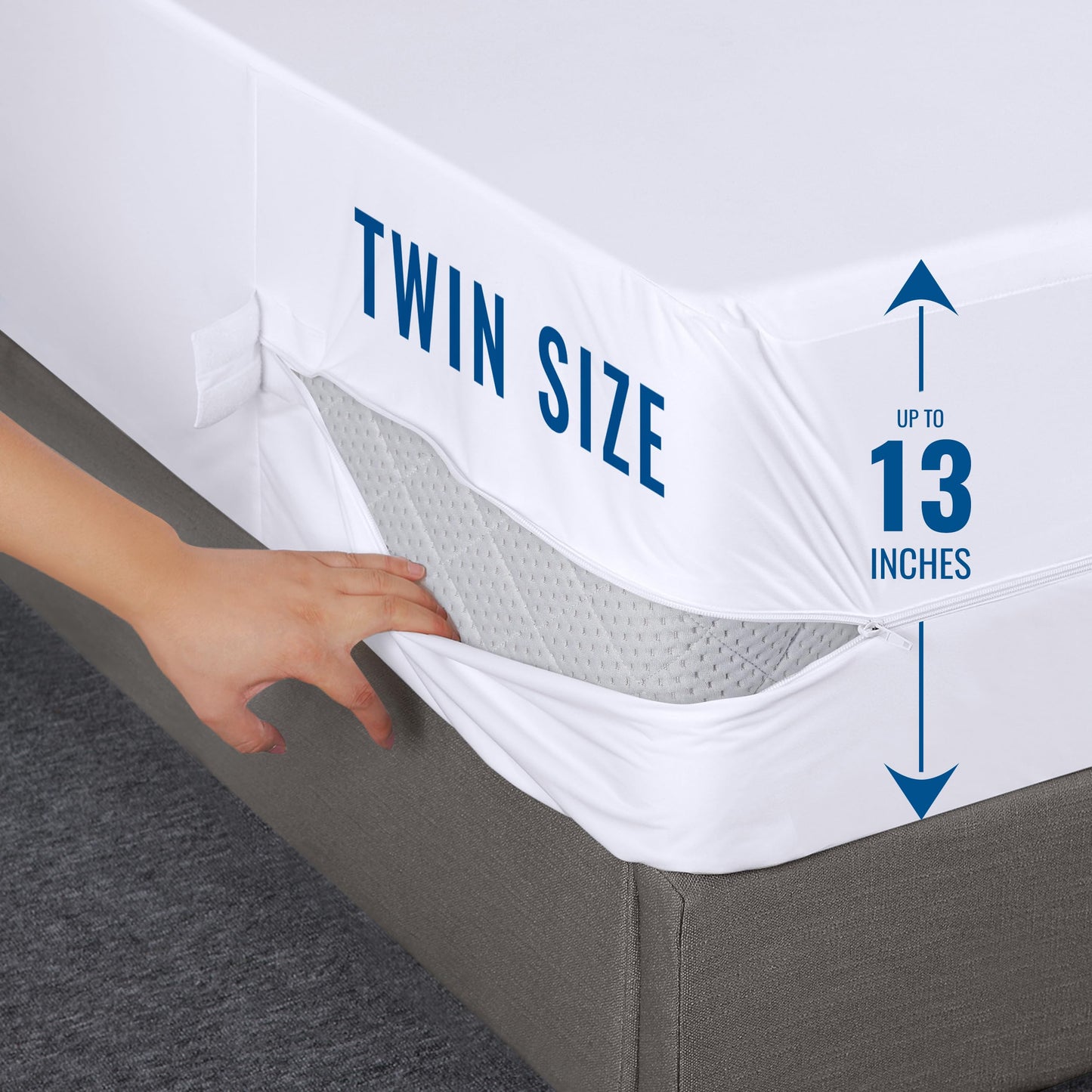 Utopia Bedding Zippered Mattress Encasement Twin (Pack of 2) - 100% Waterproof and Bed Bug Proof Mattress Protector - Absorbent, Six-Sided Mattress Cover