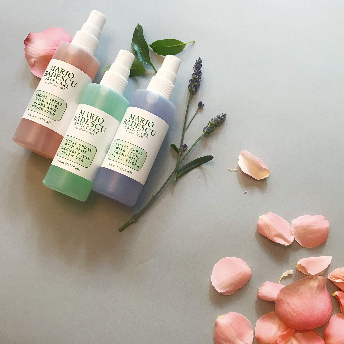 Mario Badescu Facial Spray Trio - Cucumber, Rose, Lavender - Cooling, Hydrating Mists for All Skin Types