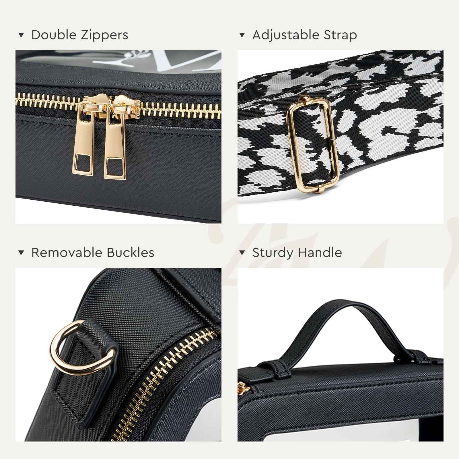 Clear Crossbody Shoulder Purse Bag with Adjustable Strap for Stadium Events Sports Concert, Personalized Initial Makeup Toiletry Pouch, Monogram Birthday Gift for Women Mom Friends Sister, Letter T