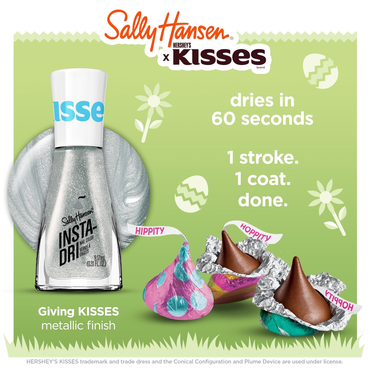 Sally Hansen Insta-Dri x Hershey's Kisses - Giving Kisses, 0.3oz