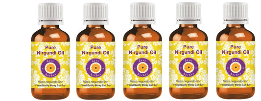 Deve Herbes Pure Nirgundi Oil (Vitex negundo linn) (Pack of Five) 100ml X 5 (16.9 oz)