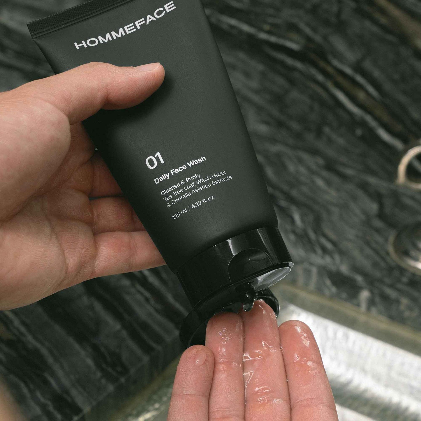 HommeFace 2-Pack Daily Face Wash for Men, Gentle Facial Cleanser for Deep Cleansing with Collagen, Hyaluronic Acid & Witch Hazel Extract