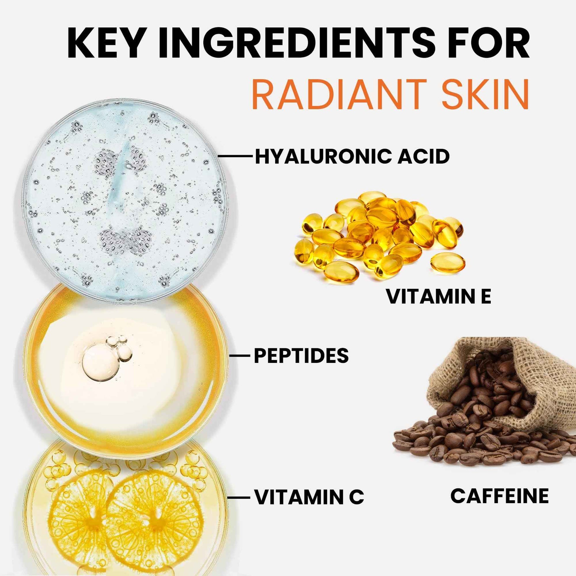 Super Vitamin C Face Serum for Mature Skin: All-In-One Hydrating Anti-Aging Formula - Vitamin C, Hyaluronic Acid, Vitamin E, Caffeine - Face Lift Serum for Wrinkles, Dark Spots - 1.7 fl. oz.