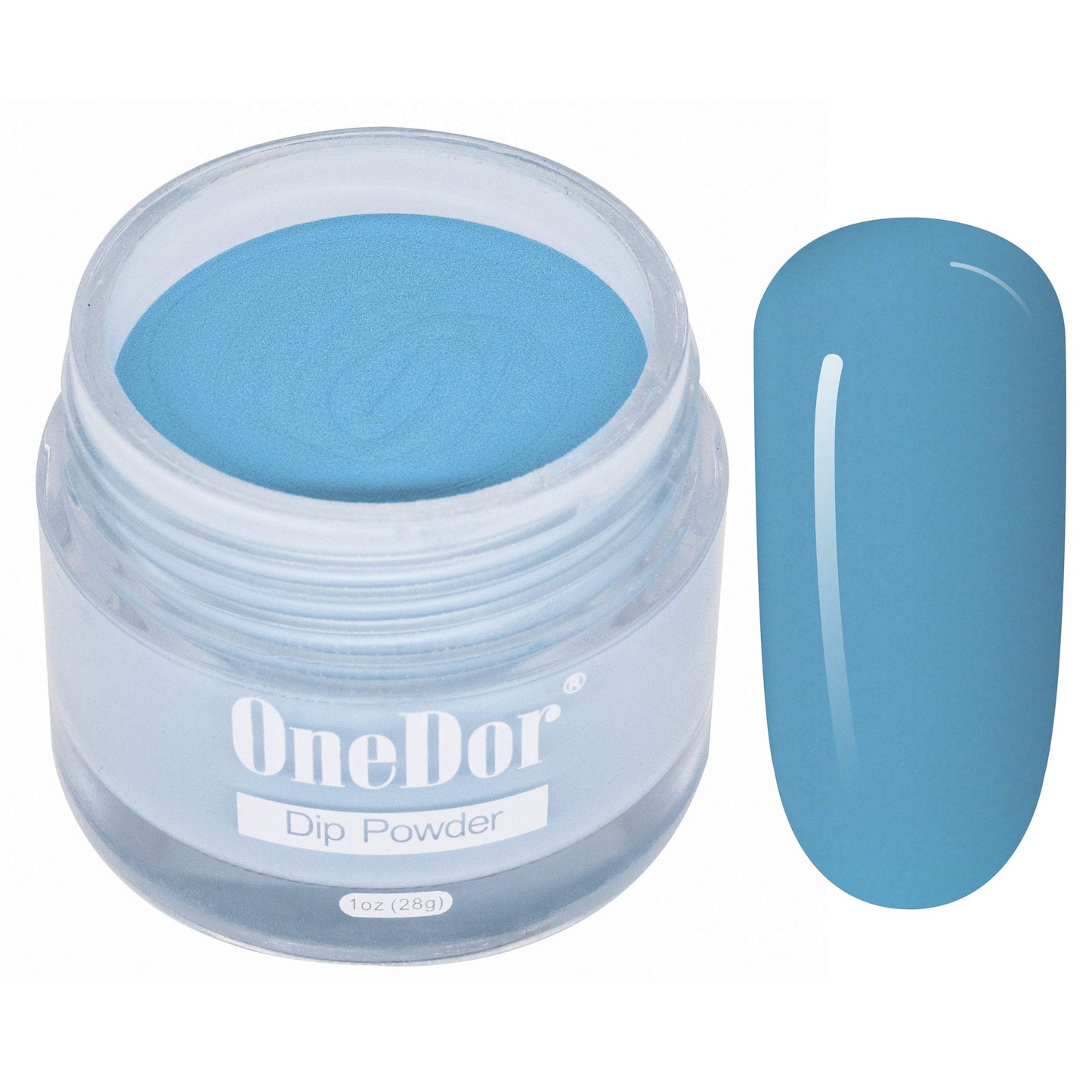 OneDor Nail Dip Dipping Powder – Acrylic Color Pigment Powders Pro Collection System, 1 Oz. (26 - Pastel Blue)