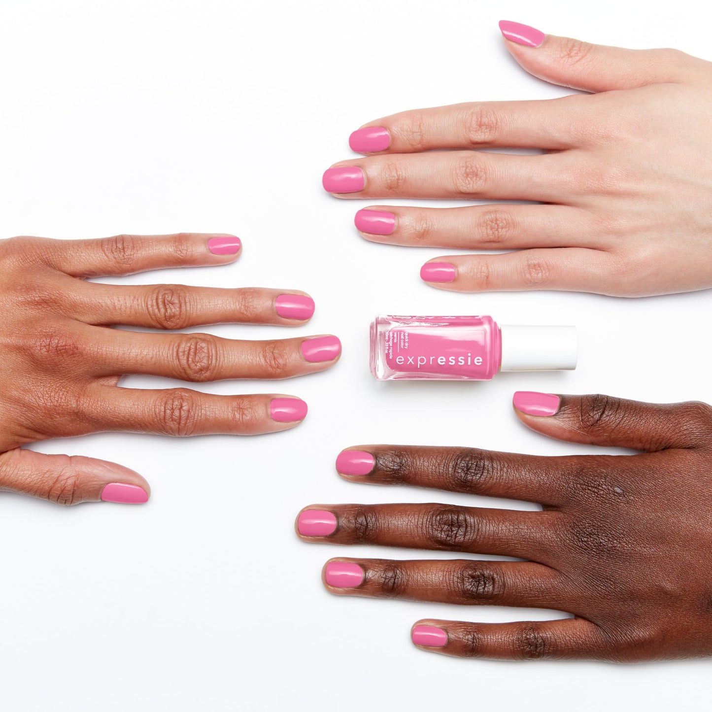 essie Expressie Nail Polish, Quick-Dry Bubblegum Pink Nail Polish, Vegan, Makin' Moves, 0.33 fl oz