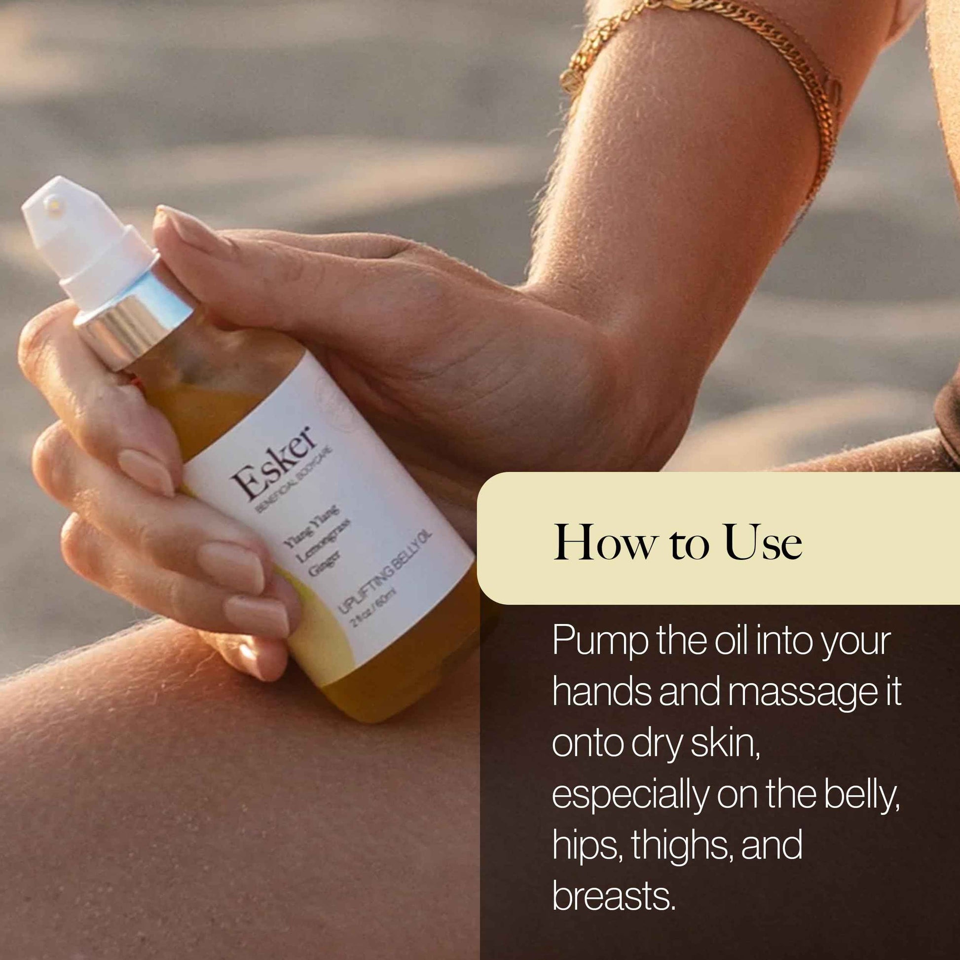 Esker Natural Uplifting Belly Oil | (2.0oz) | Plant-Based Formulated with Antioxidants Promoting Deep Hydration and Cell Regeneration | Skin Stays Nourished and Resilient During Pregnancy