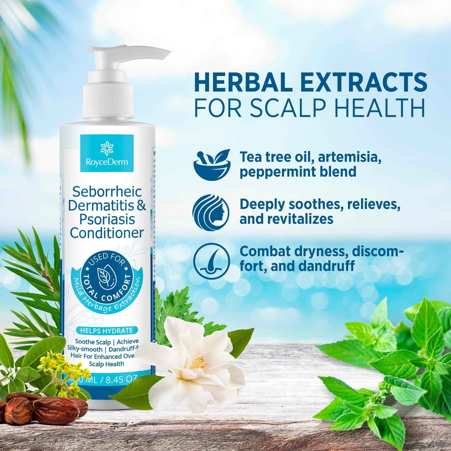 Roycederm Scalp Care Bundle: Psoriasis Shampoo & Conditioner for Dry, Itchy Scalp Relief