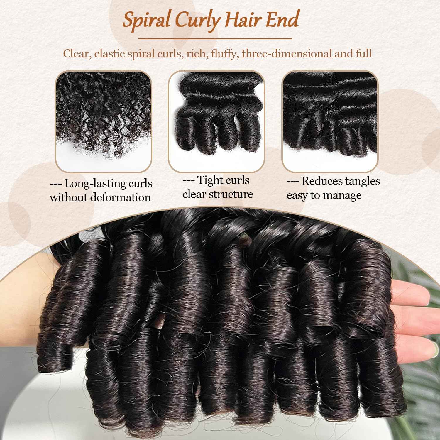 Lemoda Burmese Deep Wave Bundles Human Hair 16 Inch 100% Unprocessed Raw Human Hair Loose Deep Wave Bundles Extensions 15A Raw Burmese Curly Bundles Natural Color