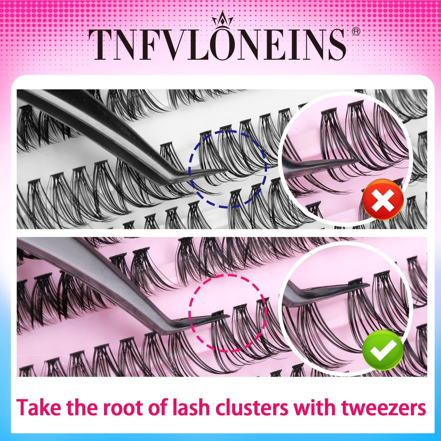 Cluster Lashes Individual Lash Extensions 360Pcs Eyelash Extension D Curl Lash Clusters 30D/40D Cluster Lashes by TNFVLONEINS (30D+40D-D-0.07)