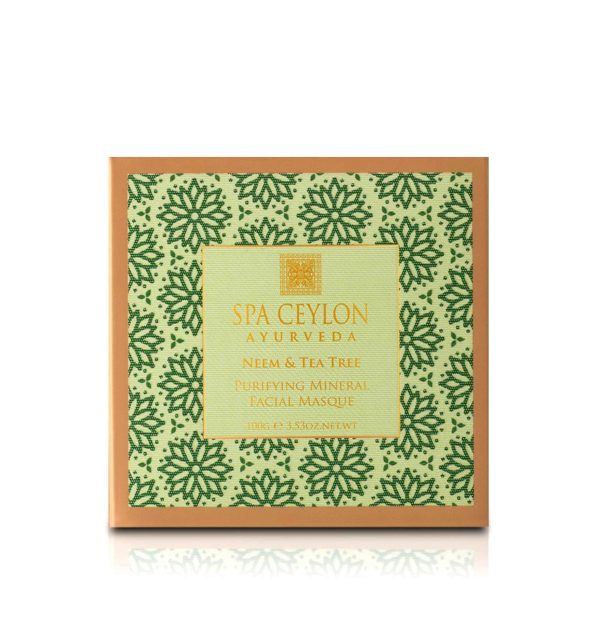 SPA CEYLON NEEM & TEA TREE Purifying Mineral Masque | cruelty-free | 100% Vegetarian | Acne-Clearing & Pore Minimizing | Best for oily & problem skin types