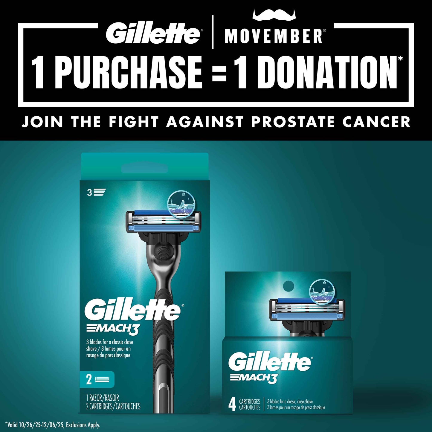 Gillette Mach3 Razor Refills for Men, 8 Razor Blade Refills