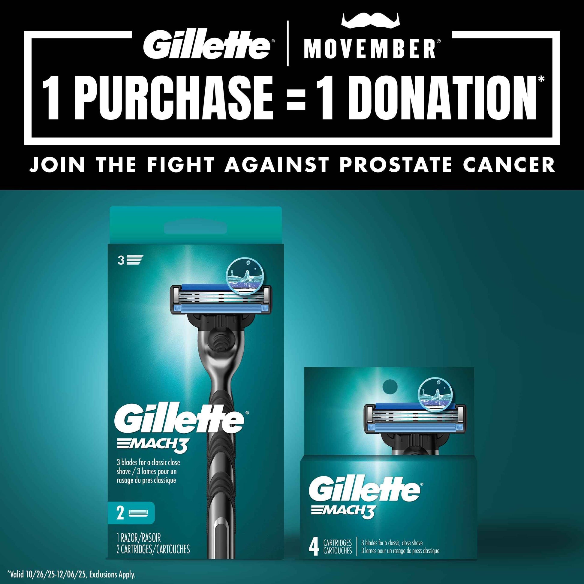 Gillette Mach3 Razor Refills for Men, 8 Razor Blade Refills
