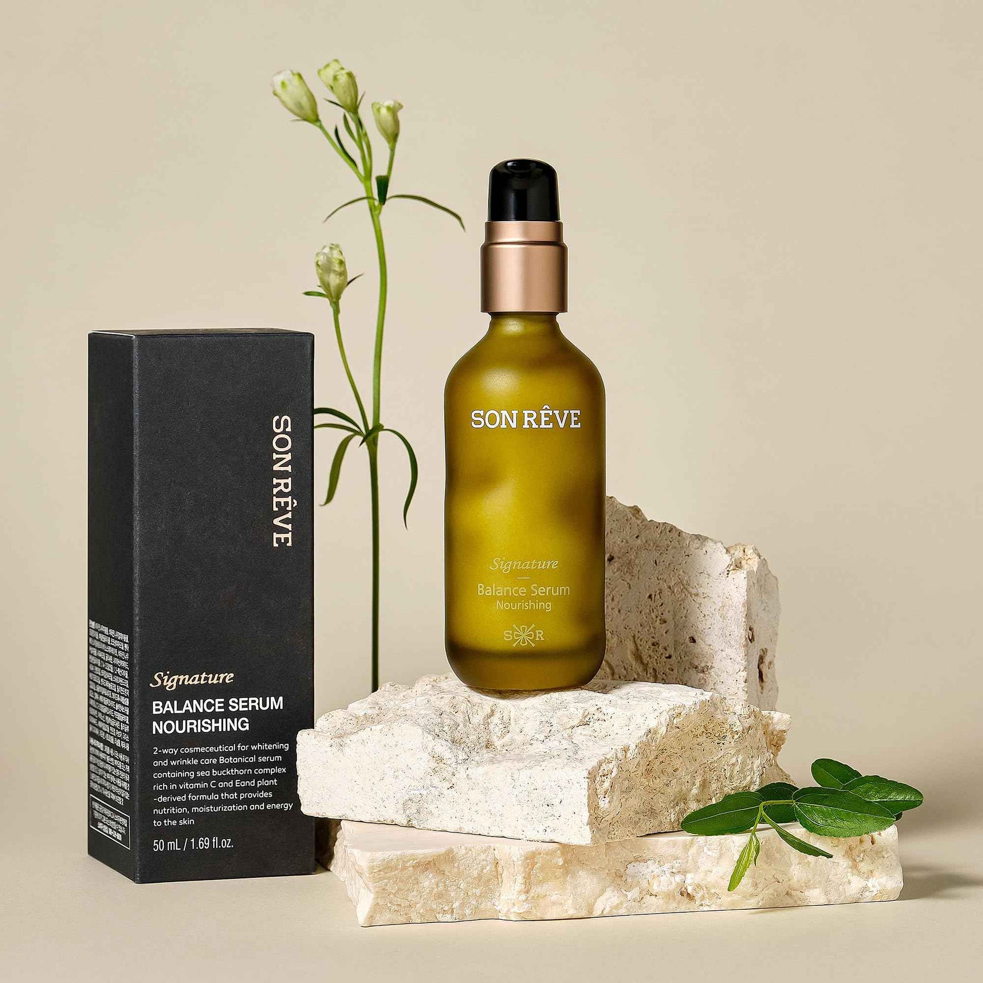 SONREVE Signature Balance Serum – Hydrating Vitamin C & Niacinamide 2% Facial Treatment, Korean Skincare 1.69 fl oz