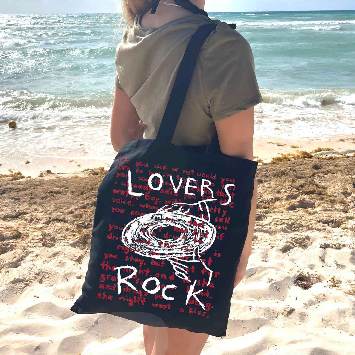TV Girl Band Merch TV Girls Lovers Rock Inspired Canvas Bag TV Girl Gift Music Merchandise For Canvas Bag (Lovers Rock BK)